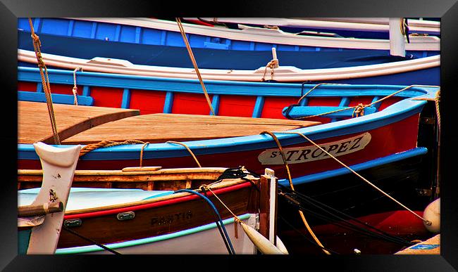 St Tropez Boats Framed Print by Scott Anderson