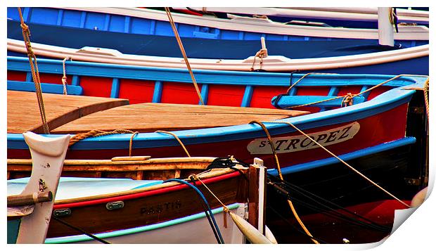 St Tropez Boats Print by Scott Anderson