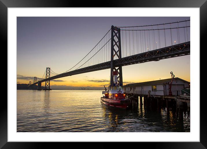 Guardian Fireboat Framed Mounted Print by Jed Pearson
