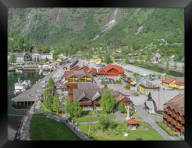 Flaam in Norway Framed Print by colin chalkley