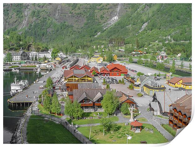 Flaam in Norway Print by colin chalkley