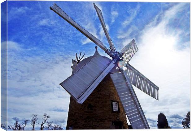 Heage Windmill in Colour Canvas Print by leonard alexander