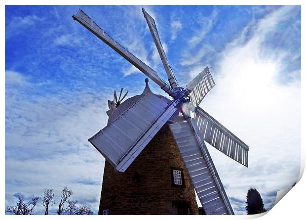 Heage Windmill in Colour Print by leonard alexander