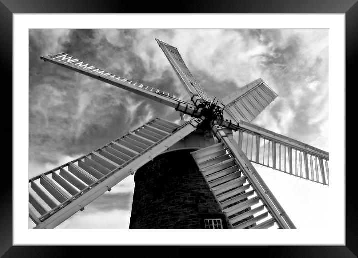Heage Windmill Framed Mounted Print by leonard alexander