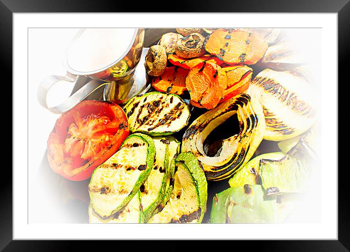 Grilled vegetables Framed Mounted Print by Dragomir Nikolov