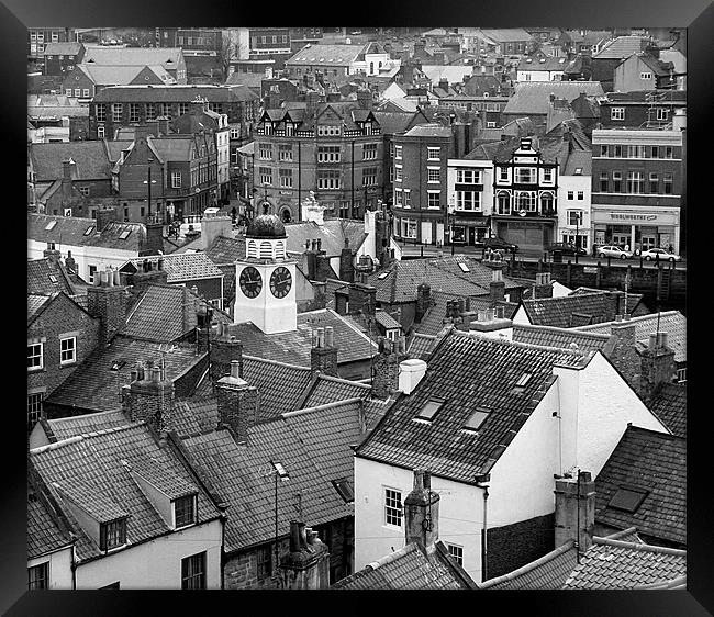 Whitby Roof Tops Framed Print by Nige Morton