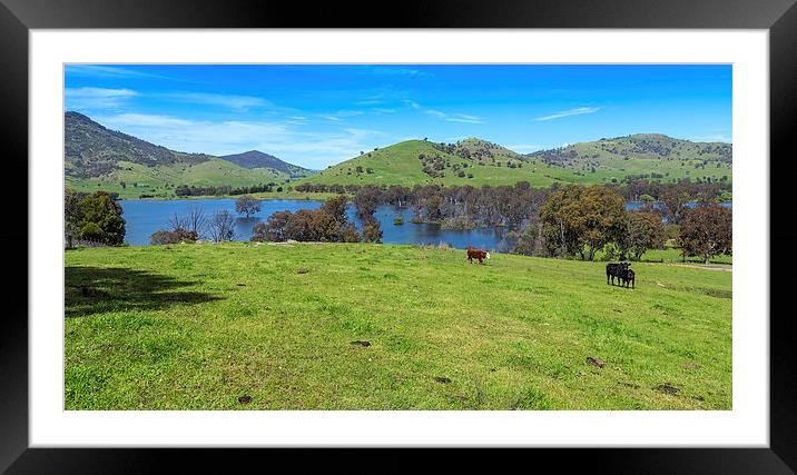 Hume Wier - Tallangatta Valley Framed Mounted Print by Mark Lucey