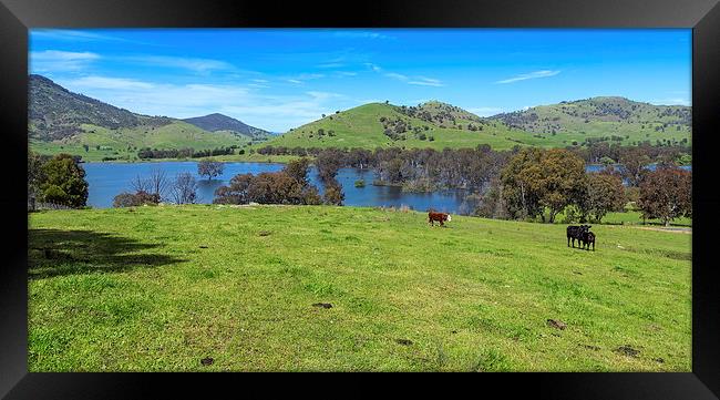 Hume Wier - Tallangatta Valley Framed Print by Mark Lucey
