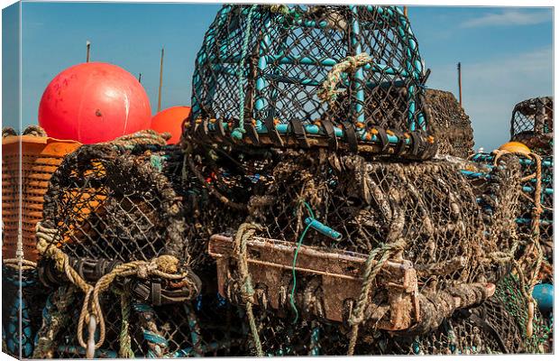 Lobster & Crab Pots Canvas Print by Peter McCormack