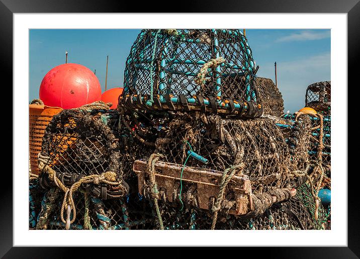 Lobster & Crab Pots Framed Mounted Print by Peter McCormack