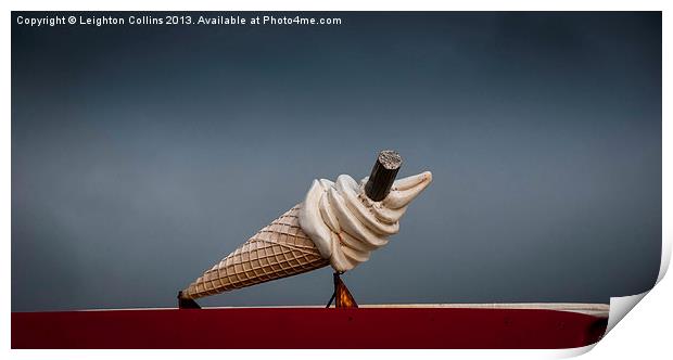 Ice cream van Print by Leighton Collins