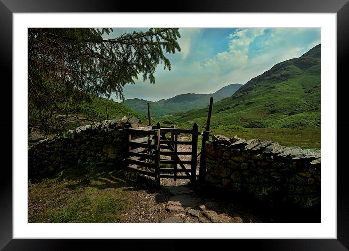 Langdale Valley Framed Mounted Print by John Hare