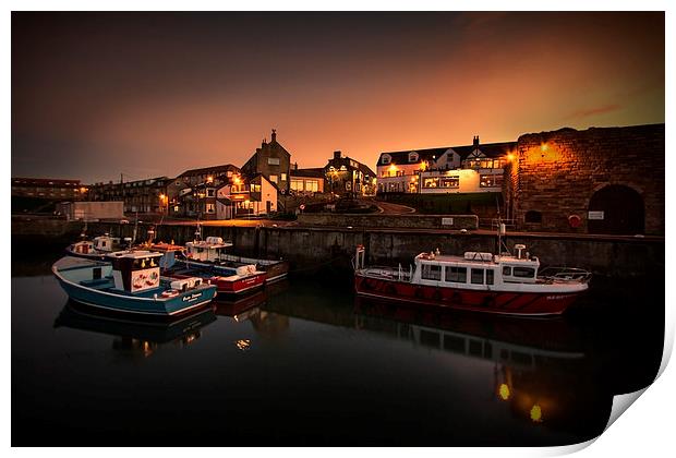 Seahouses Harbour Print by Northeast Images