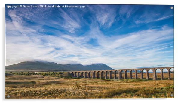 Ribblehead Viaduct Acrylic by Dave Evans