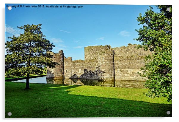 Beaumaris castle, western elevation Acrylic by Frank Irwin