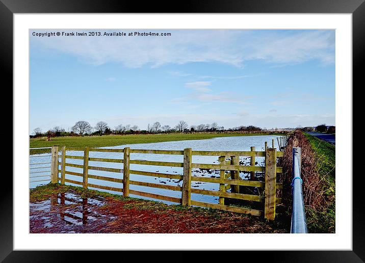 A flooded field on Wiral Framed Mounted Print by Frank Irwin