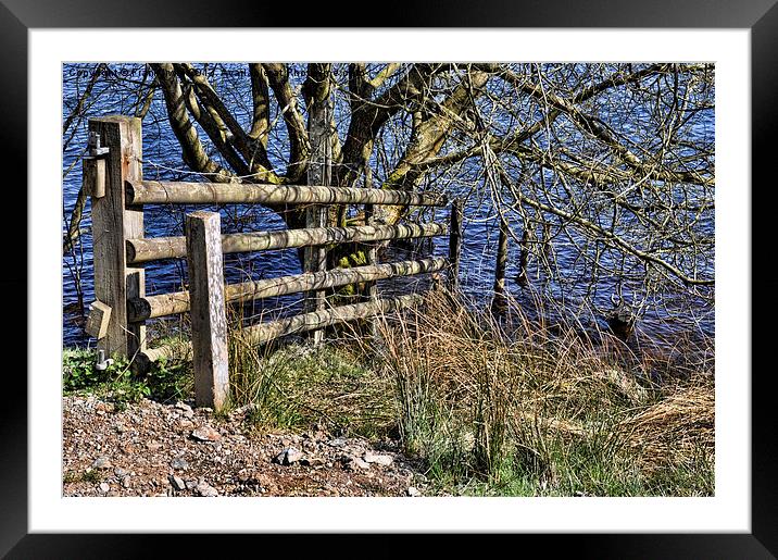 Road to nowhere at Llyn Brenig reservoir Framed Mounted Print by Frank Irwin