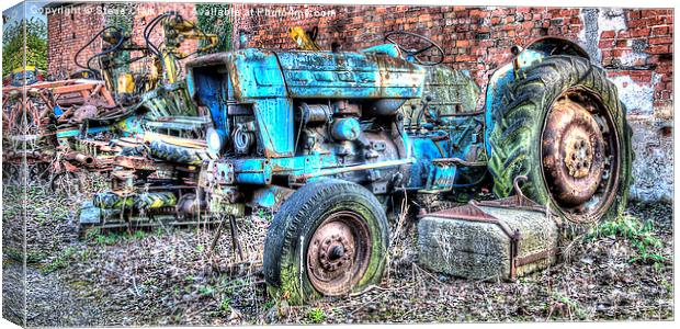 Old Ford 4000 Tractor Canvas Print by Steve H Clark