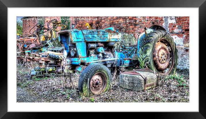 Old Ford 4000 Tractor Framed Mounted Print by Steve H Clark