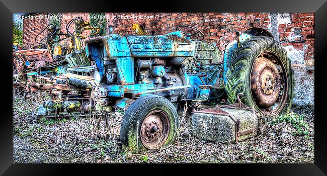 Old Ford 4000 Tractor Framed Print by Steve H Clark