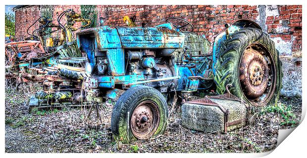 Old Ford 4000 Tractor Print by Steve H Clark