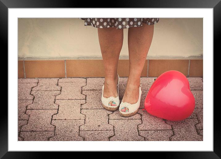 My sandals and my balloon Framed Mounted Print by Chiara Cattaruzzi