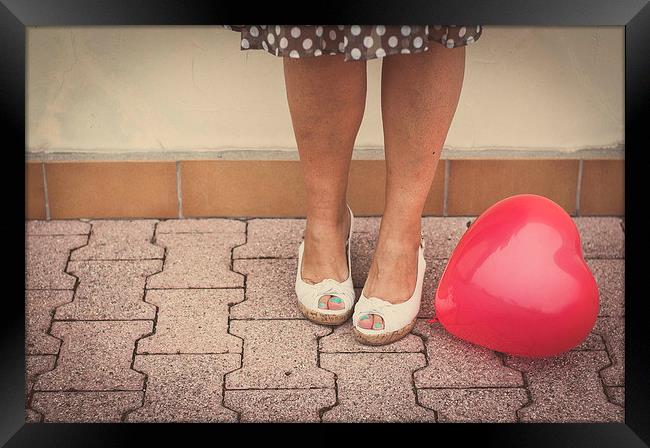 My sandals and my balloon Framed Print by Chiara Cattaruzzi