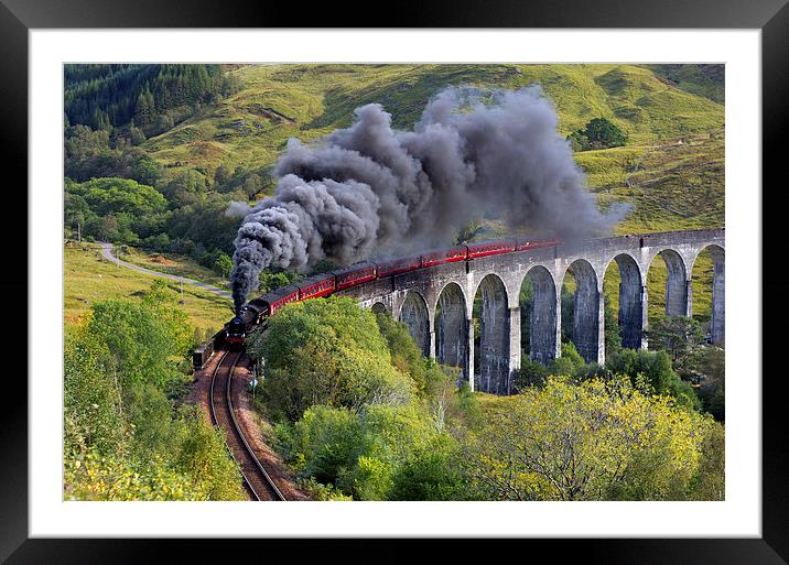 The Jacobite train Framed Mounted Print by R K Photography