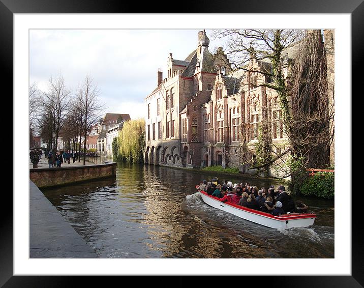 Canals of Bruges Framed Mounted Print by David Jackson