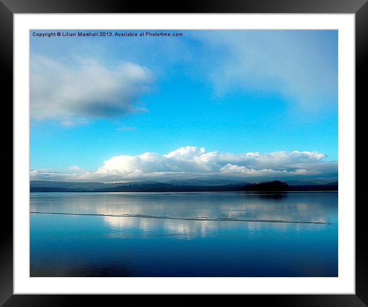 Blue Sky reflections, Framed Mounted Print by Lilian Marshall