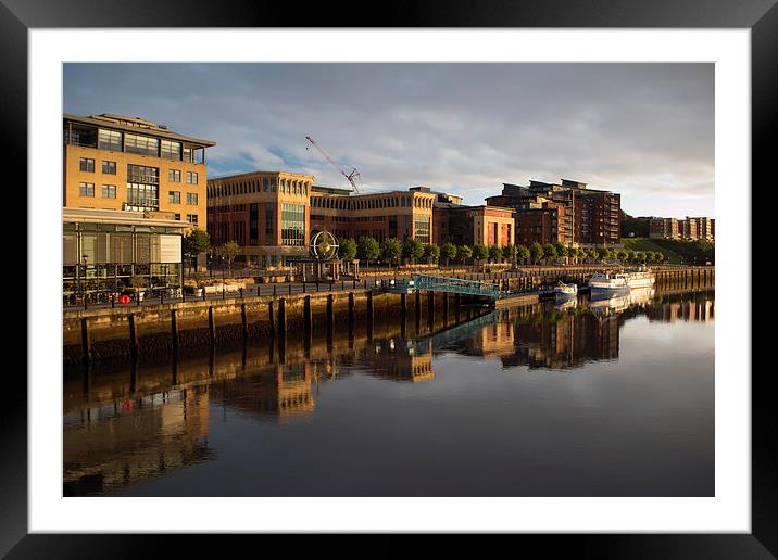 Newcastle Quayside Framed Mounted Print by Ray Pritchard