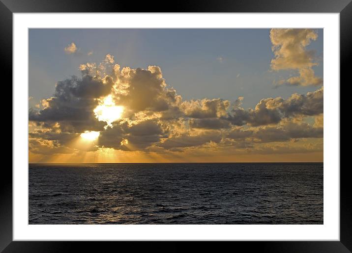 Sunrise in the Med. Framed Mounted Print by Tony Murtagh