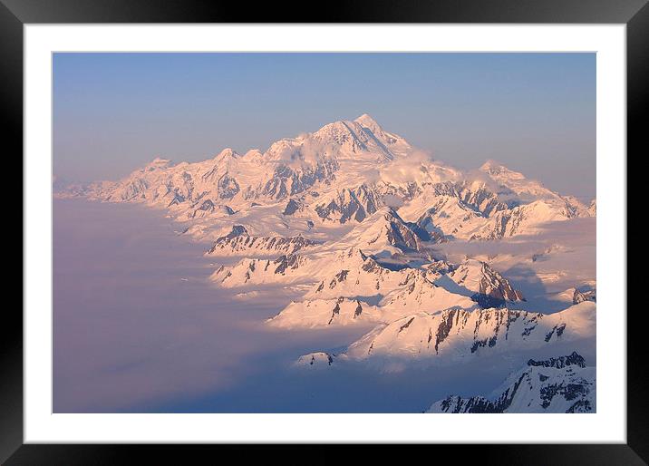 Mt St Elias Alaska Framed Mounted Print by Gurinder Punn