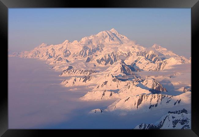 Mt St Elias Alaska Framed Print by Gurinder Punn