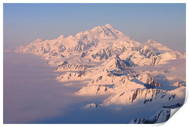 Mt St Elias Alaska Print by Gurinder Punn