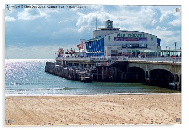 Bournemouth Pier Acrylic by Chris Day
