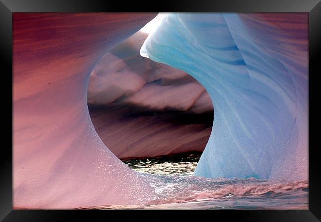 Interlocking Icebergs Antarctica Framed Print by Gurinder Punn