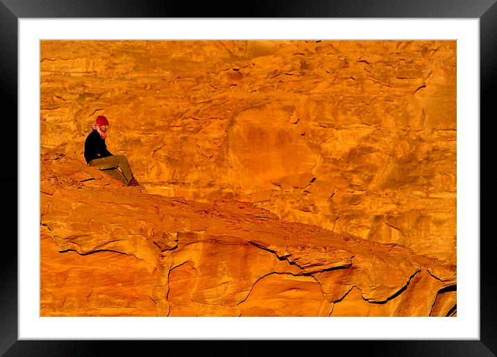 Wadi Rum Sunset Framed Mounted Print by Gurinder Punn