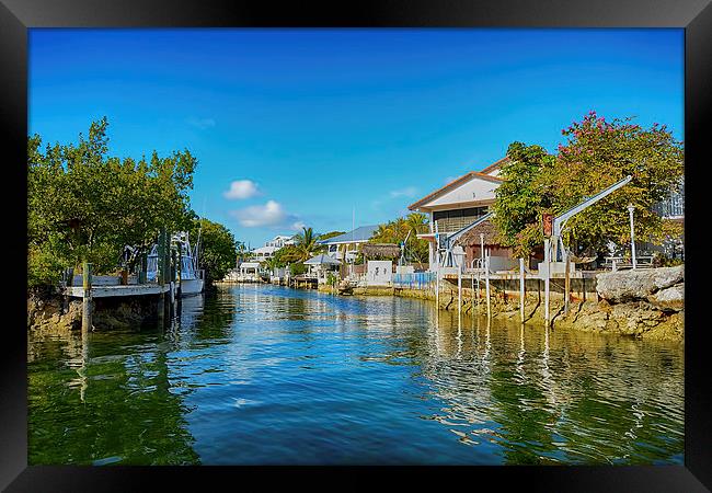 Key Largo Canal 3 Framed Print by Chris Thaxter