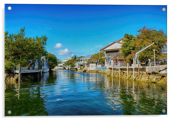 Key Largo Canal 3 Acrylic by Chris Thaxter