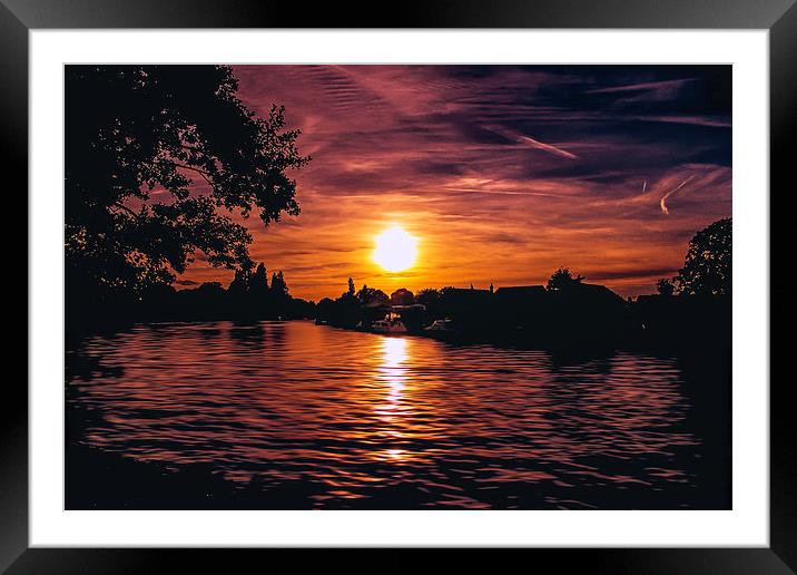 The Walton Sunset Framed Mounted Print by Tony Fishpool