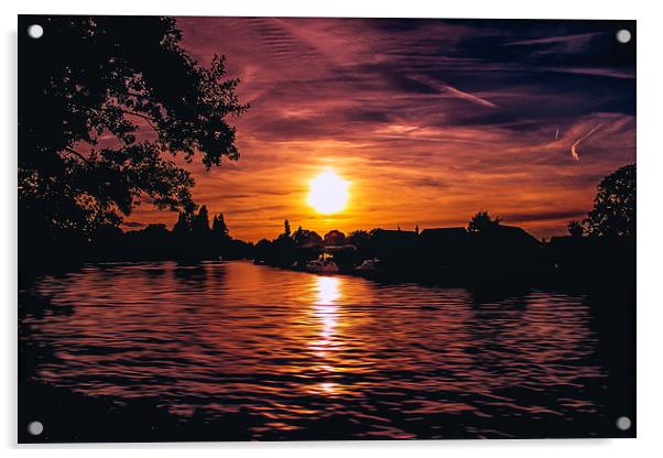 The Walton Sunset Acrylic by Tony Fishpool