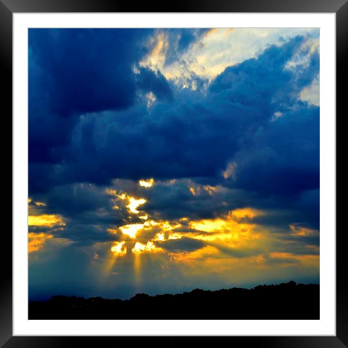 Dramatic Clouds Framed Mounted Print by Pamela Briggs-Luther