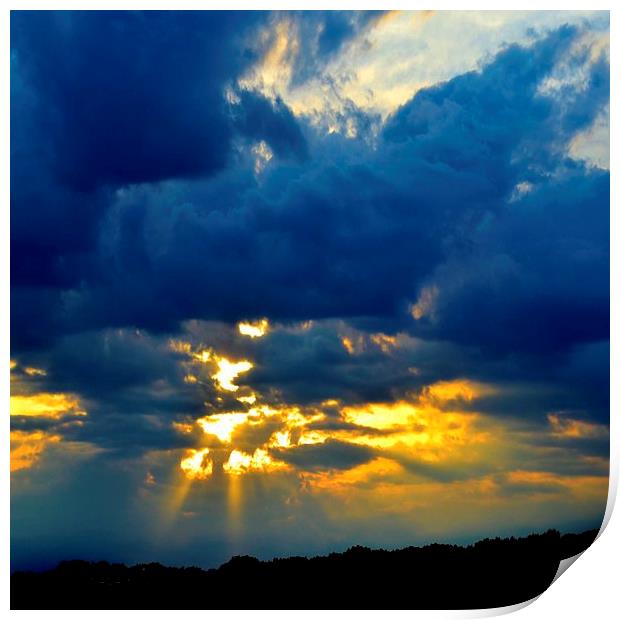 Dramatic Clouds Print by Pamela Briggs-Luther