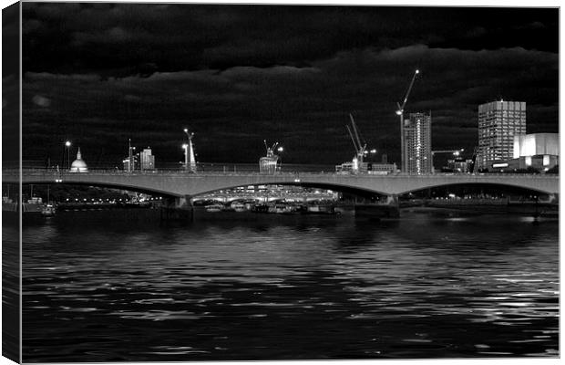 Waterloo  Bridge St Pauls London Canvas Print by David French