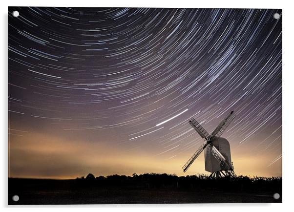 Chillenden Windmill Acrylic by Ian Hufton