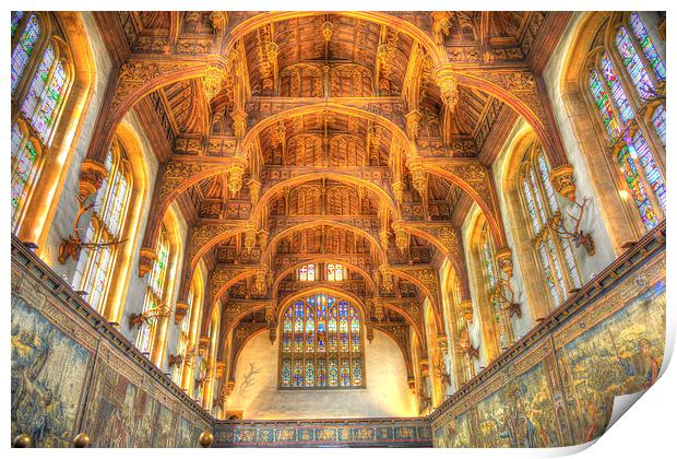 Great Hall at Hampton Court Print by Gurinder Punn