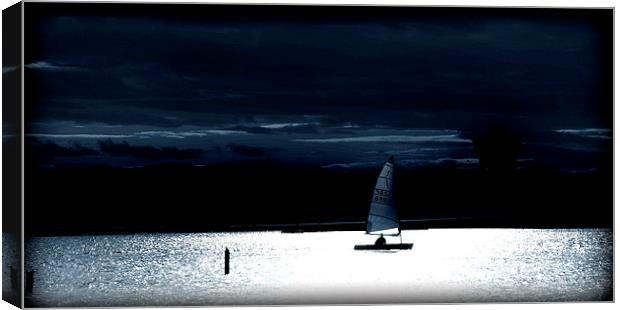 sailing by moonlight Canvas Print by sue davies