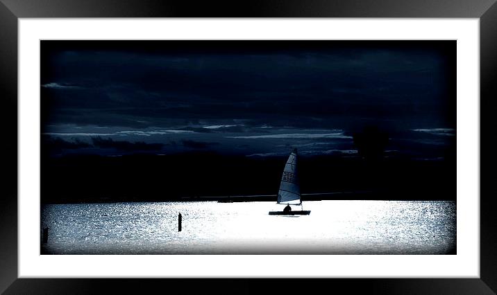 sailing by moonlight Framed Mounted Print by sue davies