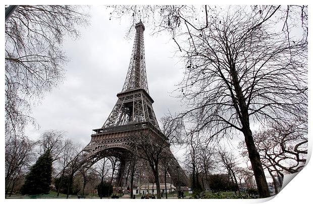 The Eiffel Tower, Paris by Elkins Print by elkin cabarcas